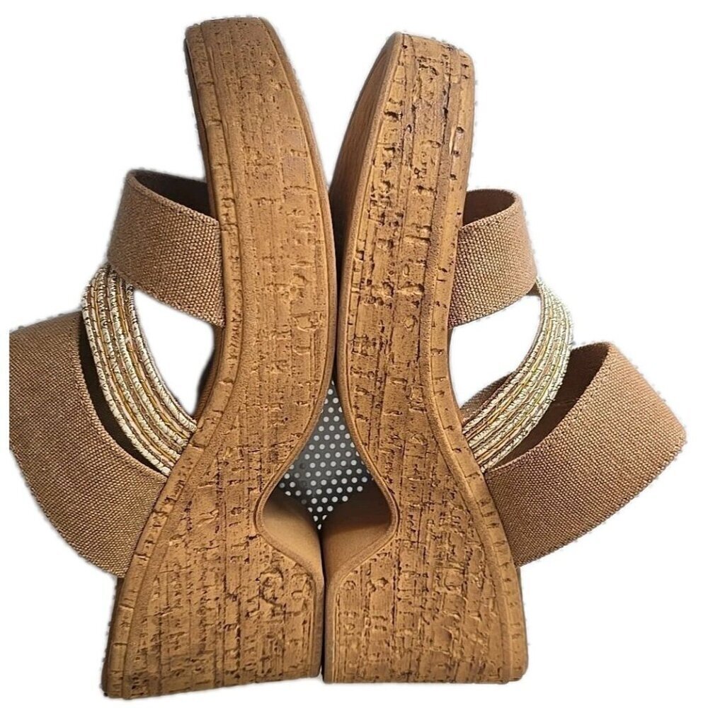 Italian Shoemakers NWOB Jurie Women's Tan Wedge Sandals Size 10 (7747039) NEW - Picture 6 of 8
